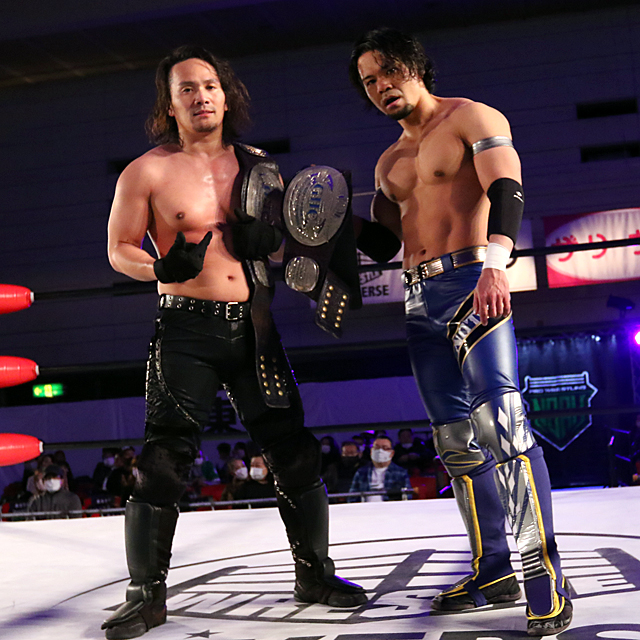 NOAH 三沢光晴 ＆ 小川良成 GHCタッグ チャンピオン ベルト 付