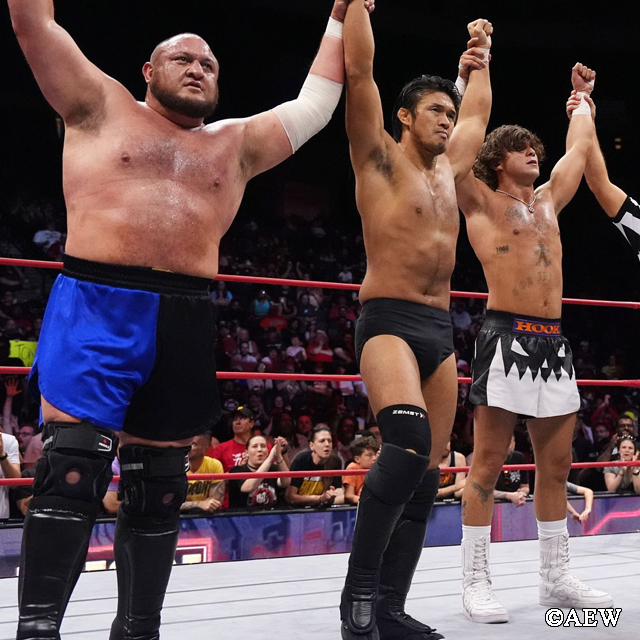6/23【AEW】ジョー&フック&柴田が始動戦で快勝 ジェリコに宣戦
